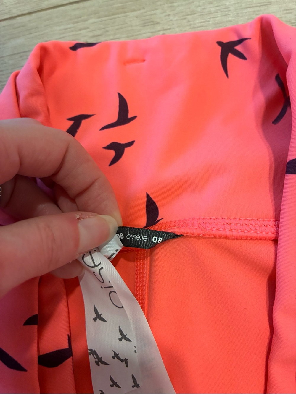 Oiselle Women’s Orange Bird Running Shorts Size 8 - Picture 6 of 7